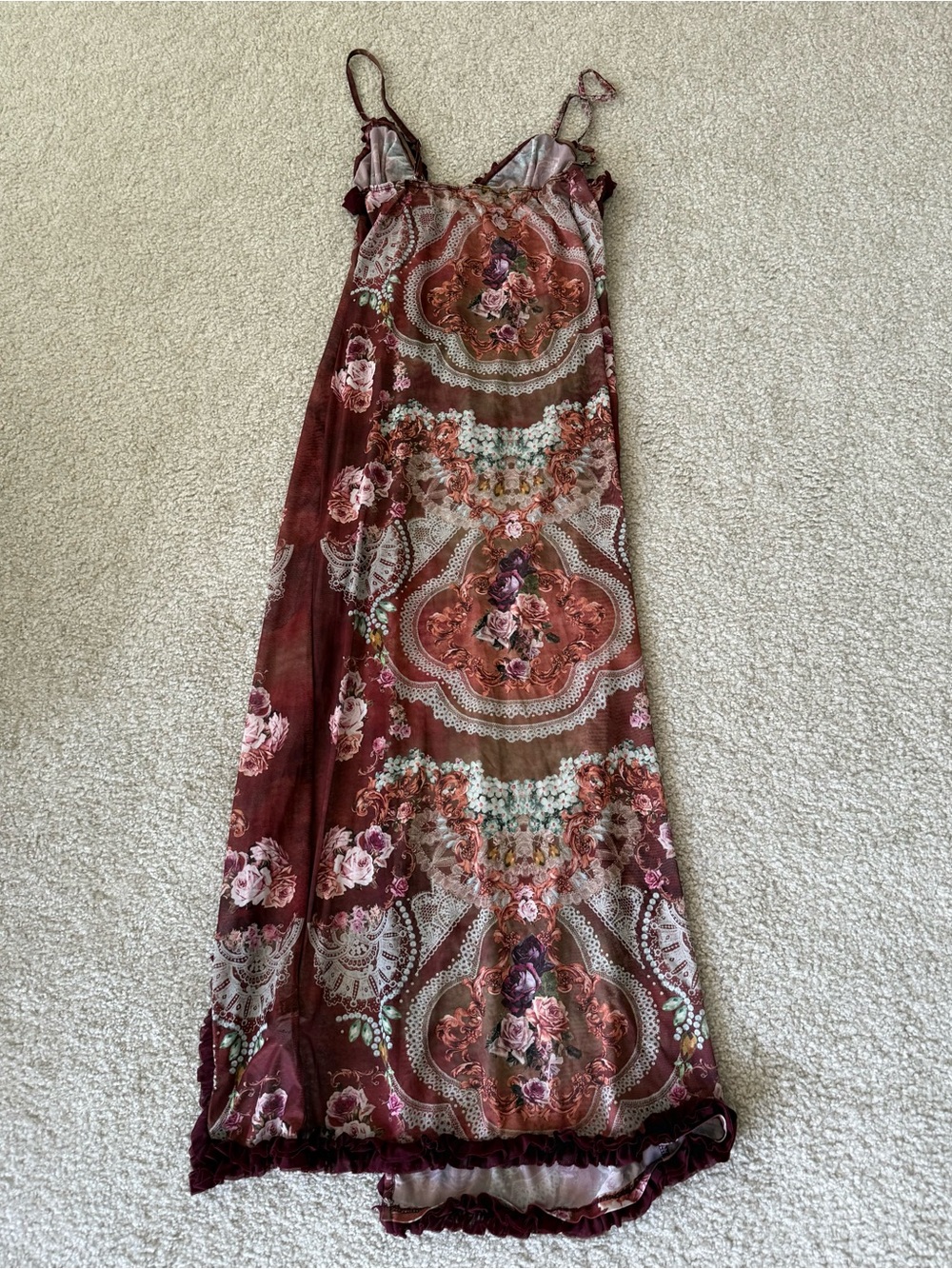 Sheer patterned maxi dress shein - Picture 3 of 3
